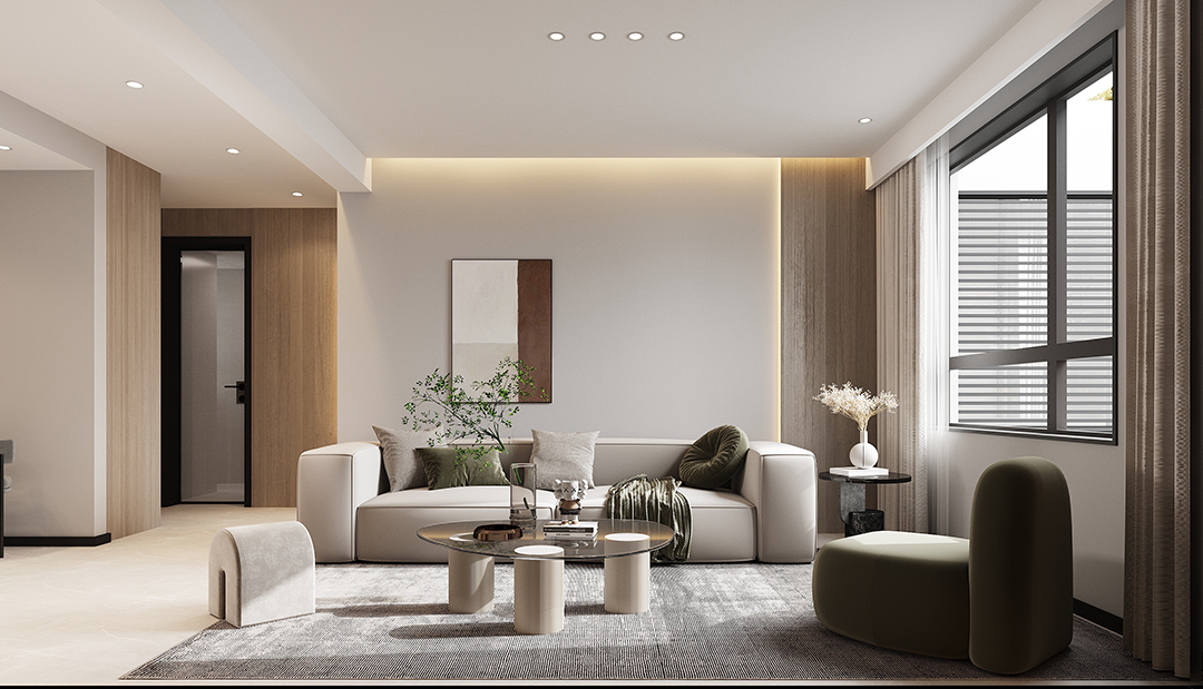 荣盛名邸 78平 现代极简原木风