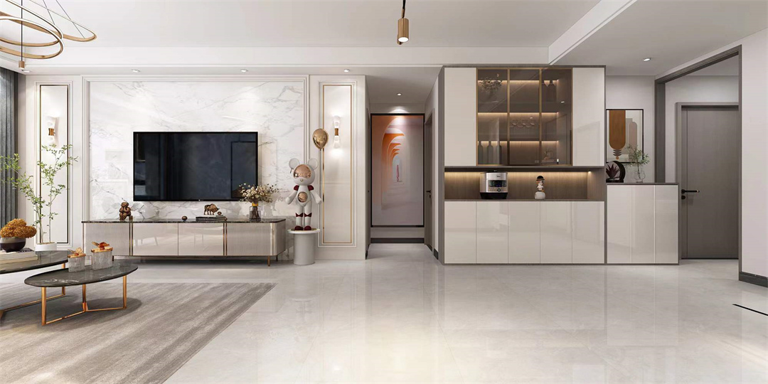 康桥清水苑 125㎡三室两厅轻奢风格装修案例