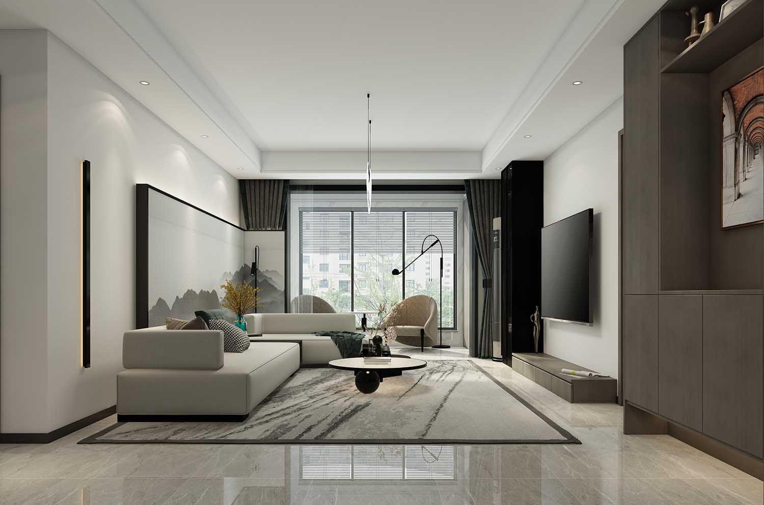 绿州香岛138㎡新中式风格